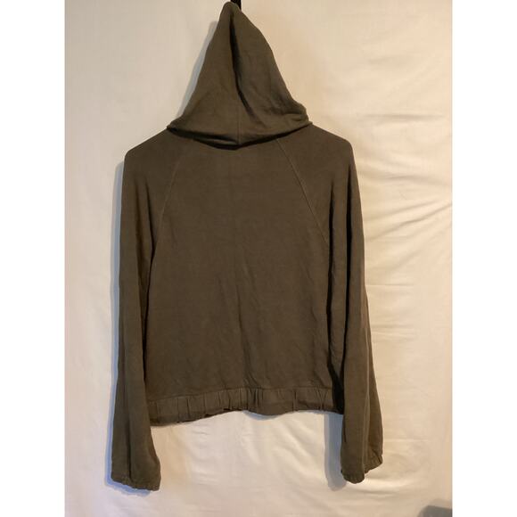 2202 American Eagle Soft & Sexy Full Zip Hoodie Olive Green Size Large - Picture 2 of 2